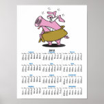 swine flu sick pig cartoon posters