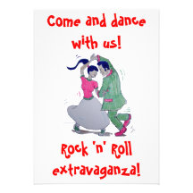 swing dancers invitation