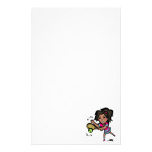 Swing Girl Stationery Design