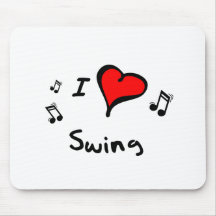 Swing I Heart-Love Gift Mousepad