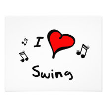 Swing I Heart-Love Gift Personalized Invite
