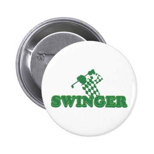 Swinger (Golf) Pinback Buttons