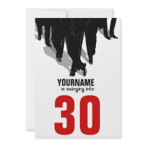 Swingers Rat Pack 30th Birthday Party Invite