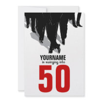Swingers Rat Pack 50th Birthday Party Personalized Invite