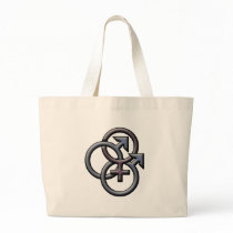 SWINGERS SYMBOL MFM GRAY TOTE BAGS