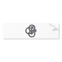 SWINGERS SYMBOL MFM GRAY BUMPER STICKERS