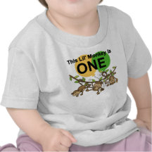 Swinging Monkeys 1st Birthday t shirts and Gifts