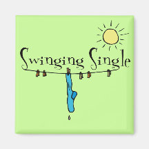 Swinging Single Singles Gear Fridge Magnets