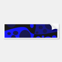 swirl blue bumper sticker