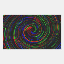 Swirl Customizable Rectangular Stickers