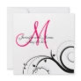 Swirl Monogram Wedding Save the Date Back View Personalized Invitations
