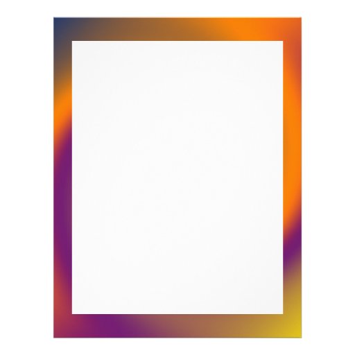swirl orange purple personalized letterhead