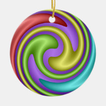 Swirl Pattern Christmas Ornament