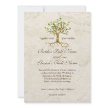 Swirl Tree Roots Antiqued Parchment Wedding
