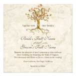 Swirl Tree Roots Antiqued Parchment Wedding Invitations