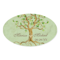 Swirl Tree Roots Antiqued Wedding Matching Seals