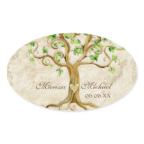 Swirl Tree Roots Antiqued Wedding Matching Seals