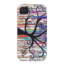 Swirl Tree Vibe iPhone 4 Cases