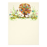 Swirled Flower  Love Tree blank card Personalized Invite