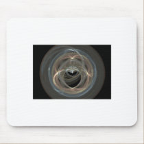 Swirled Fractal Art Heart mousepads