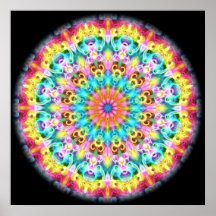 swirling bright rainbow print