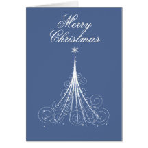 Swirling Christmas Tree Greeting Card