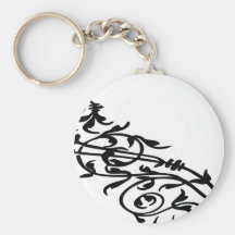 Swirling Floral Keychains