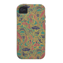 Swirling floral wallpaper, 1966-1968 vibe iPhone 4 covers