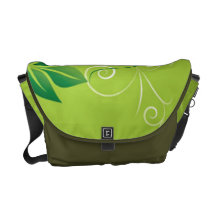 Swirling Flower Messenger Bag