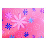 Swirling Flowers Invitation