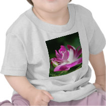 Swirling pink rose and meaning t shirts