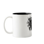 Swirling Snow Black mugs