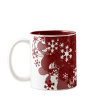 Swirling Snow Red mugs