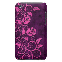 Swirling Stone Roses, purple iPod Case-Mate Case