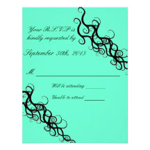 Swirling Wedding RSVP Cards
