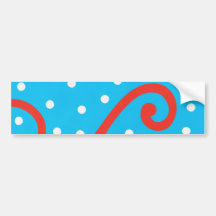 Swirls and Polka Dots Bumper Stickers
