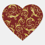 Swirls & Curls Heart Sticker