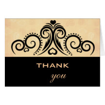 Swirls Heart Wedding (Orange) Greeting Card