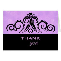 Swirls Heart Wedding (Purple) Greeting Card