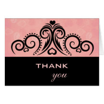 Swirls Heart Wedding (Red) Greeting Cards