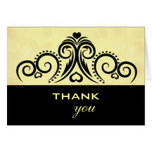 Swirls Heart Wedding (Yellow) Greeting Card