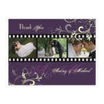 Swirls Wedding Thank you postcards