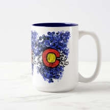Swirly Abstract Colorado Flag Mugs