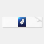 Swirly Betta on Blue Bumper Stickers