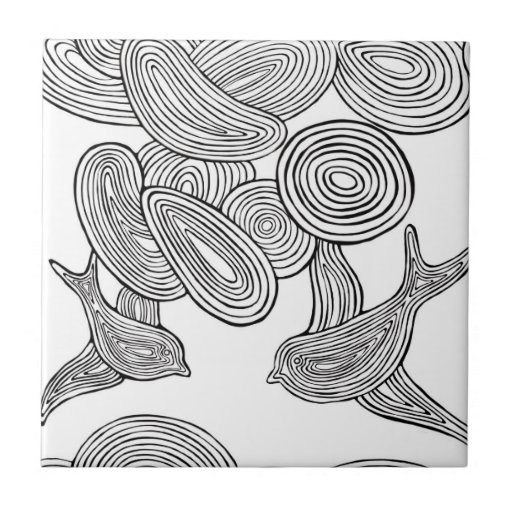 "Swirly Bird" Tiles