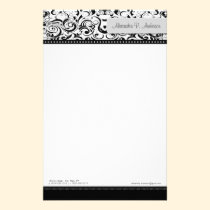Swirly Black Boutique Designer Stationery stationery