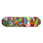 Swirly Bubbles Red Custom Skateboard