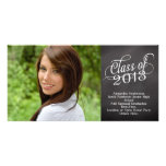 Swirly Chalkboard Class of 2013 Personalized Photo Card