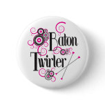 Swirly Circle Baton Twirler buttons