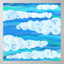 Swirly Clouds Posters